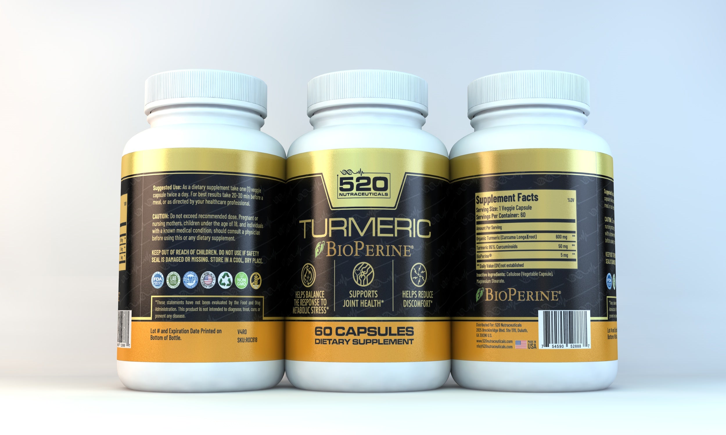 Turmeric W/Bioperine- Capsuled